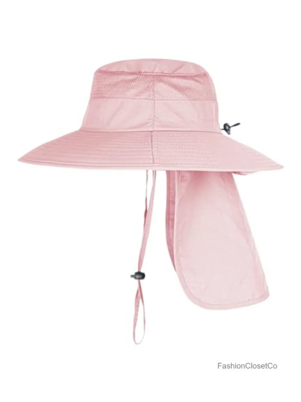 UPF 50+ Breathable Wide Brim Bucket Hat with Neck Flap for Outdoor